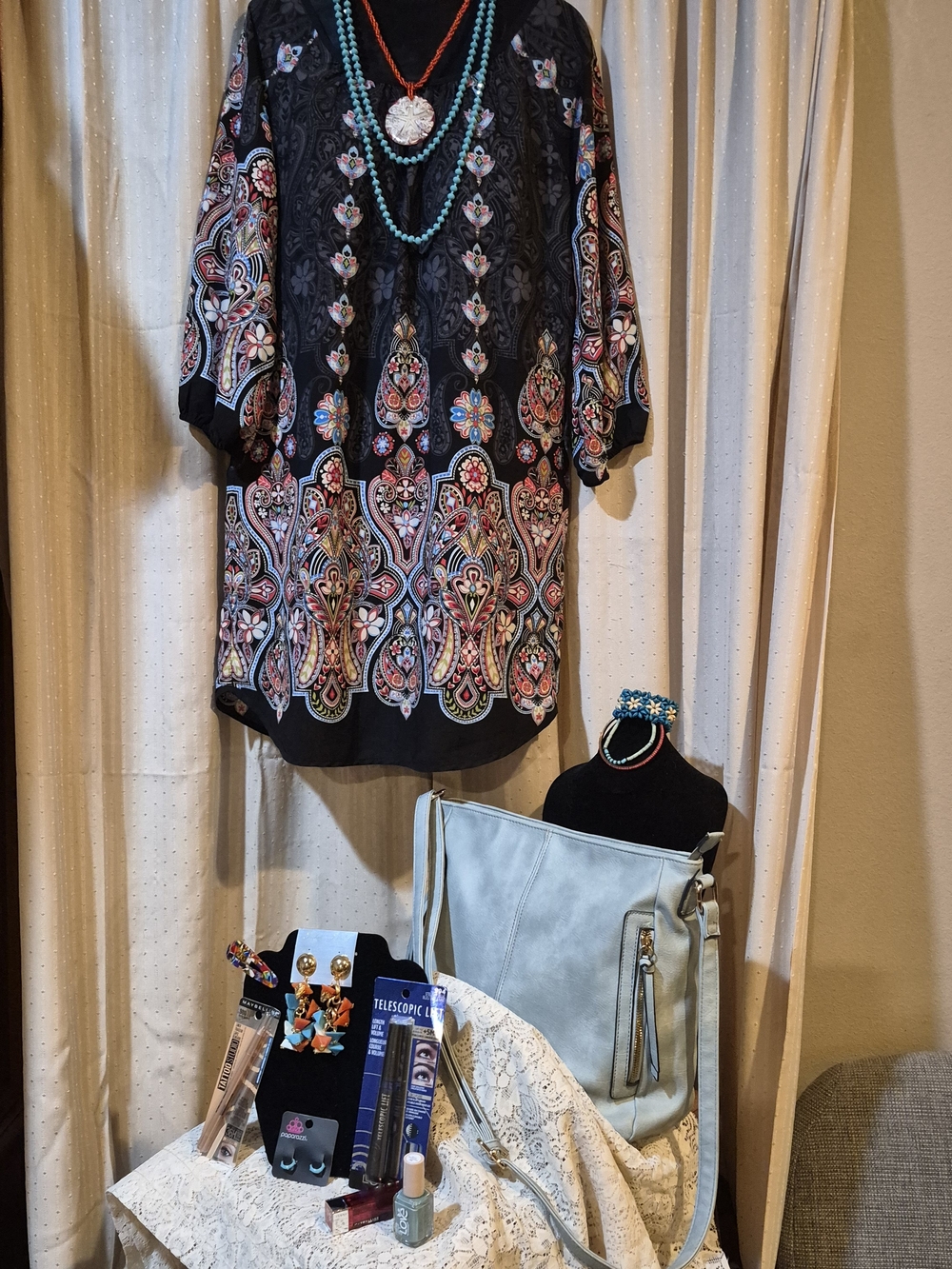 Pink Owl Boho Dress Bundle w/ Maybelline Sunset Spark Lipstick